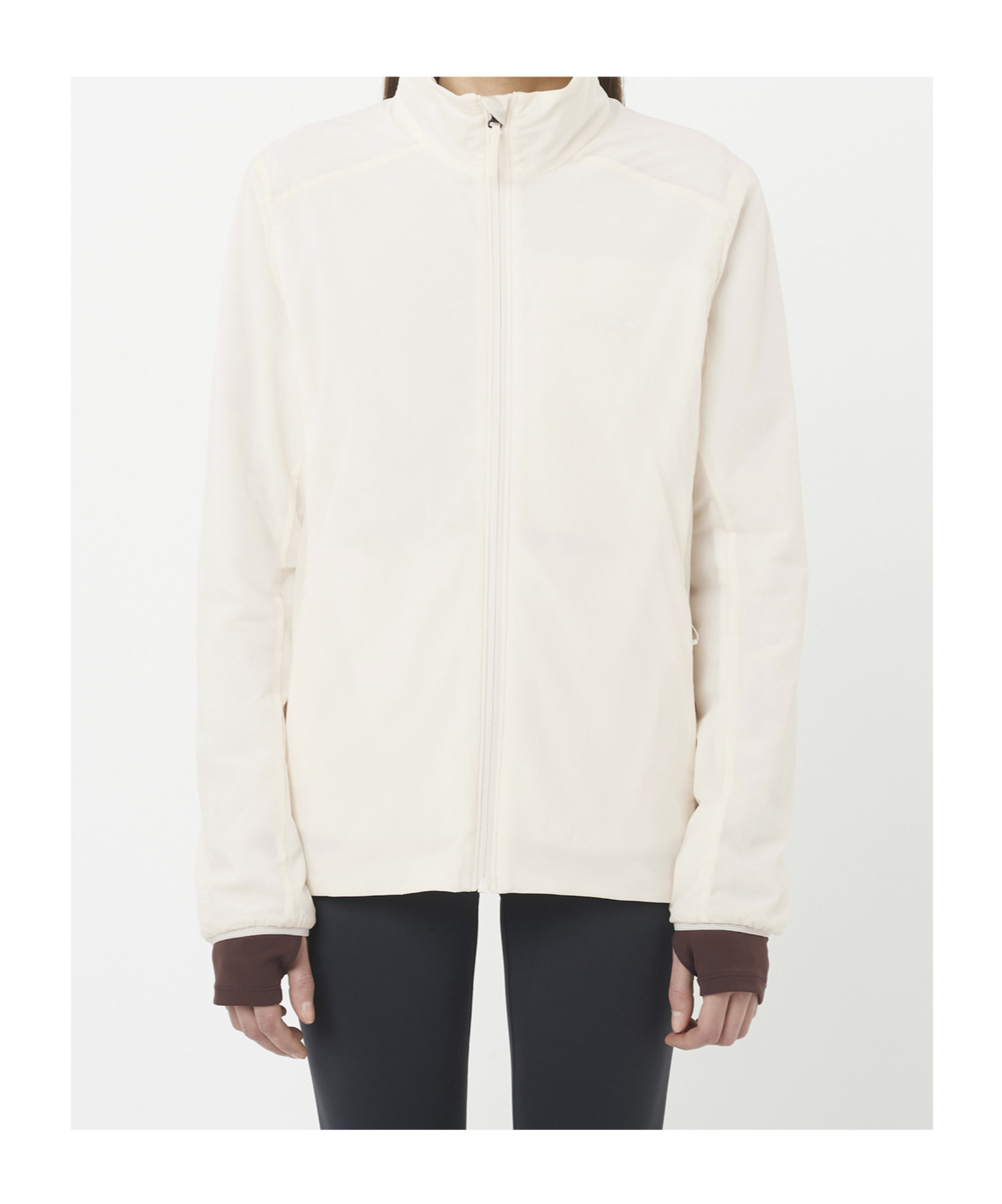 Salomon Mountain Flex Zip Jacket In Neutral