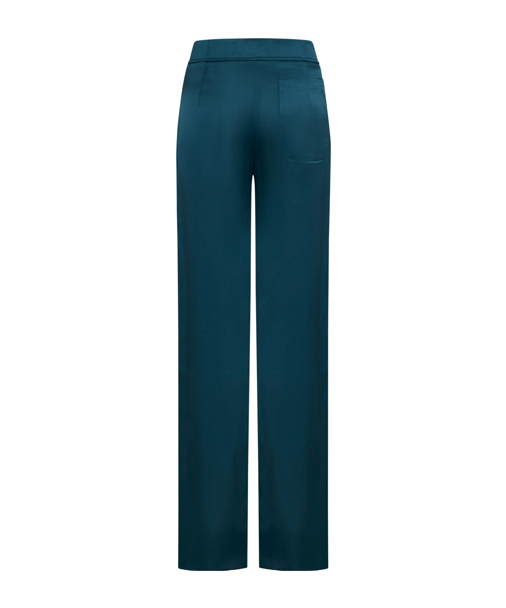 Giorgio Armani Wide-leg Silk Trousers In Blue