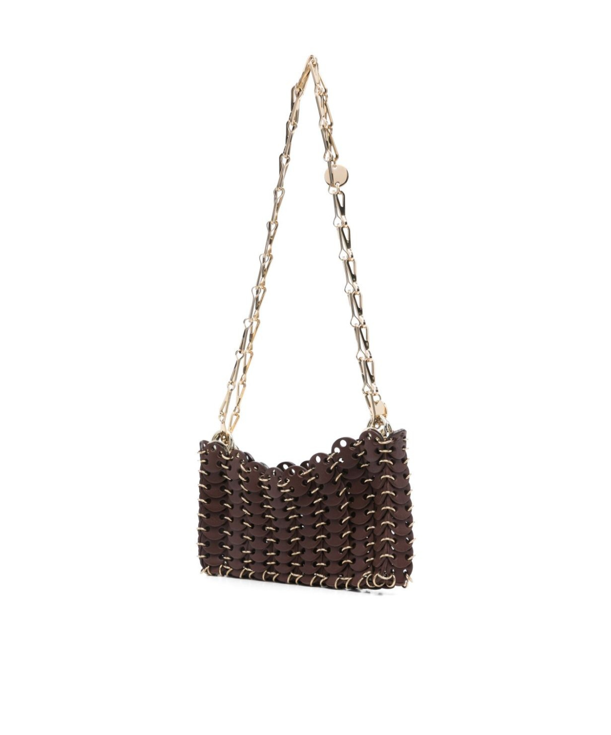 Rabanne 1969 Nano Shoulder Bag In Brown