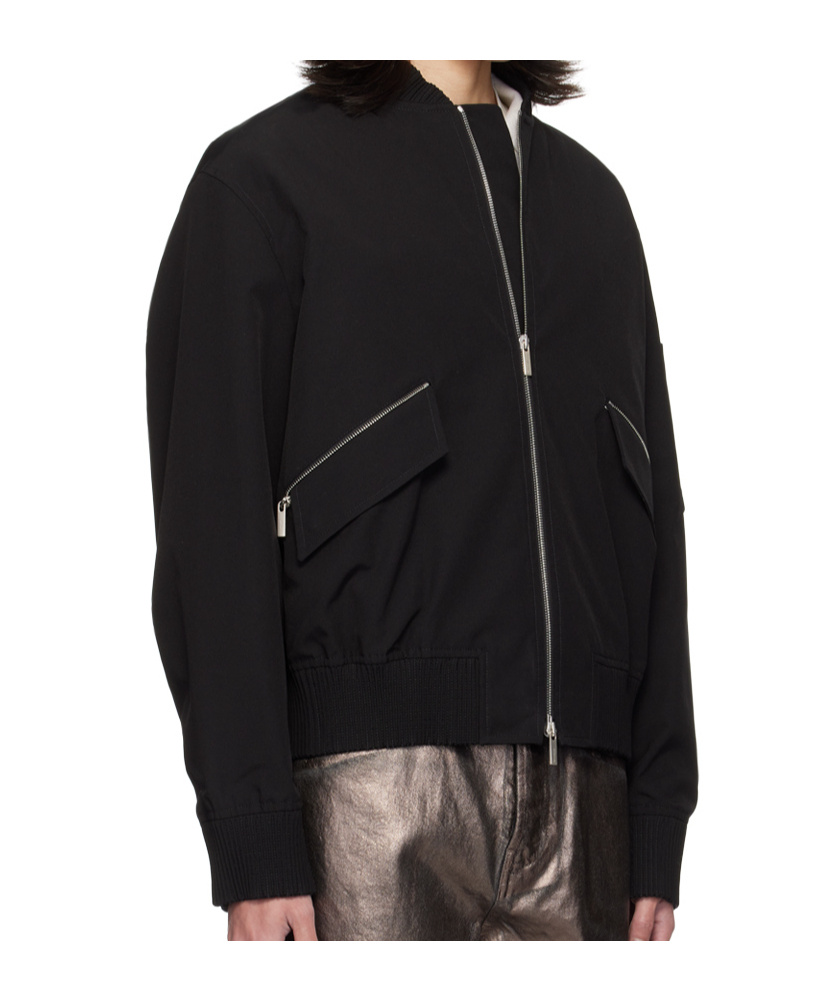 Ferragamo Waterproof Pilot Jacket In Black
