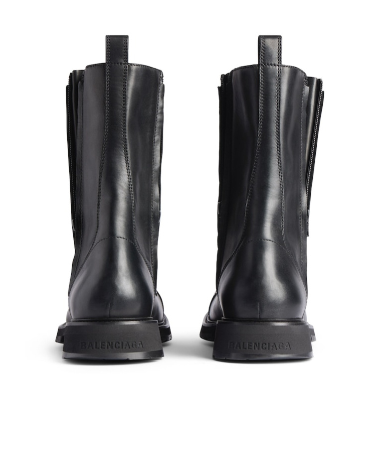 Balenciaga Lace-up Truck Boots Rubber Sole In Black