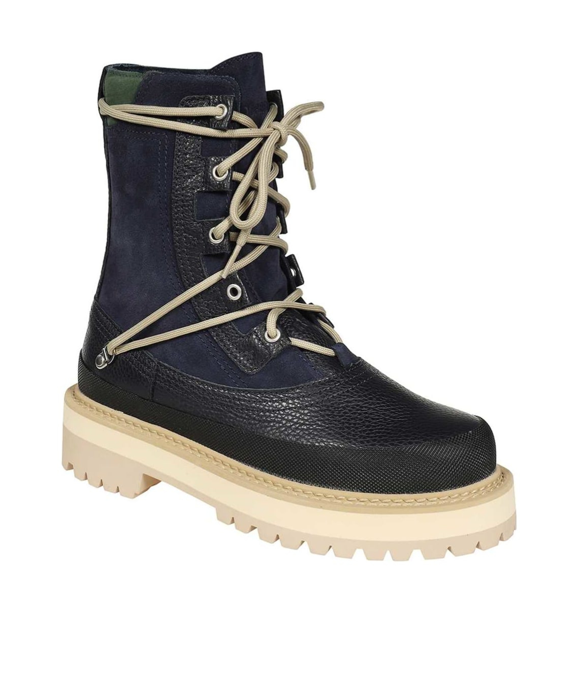 Reese Cooper Leather Lace-up Boots In Black