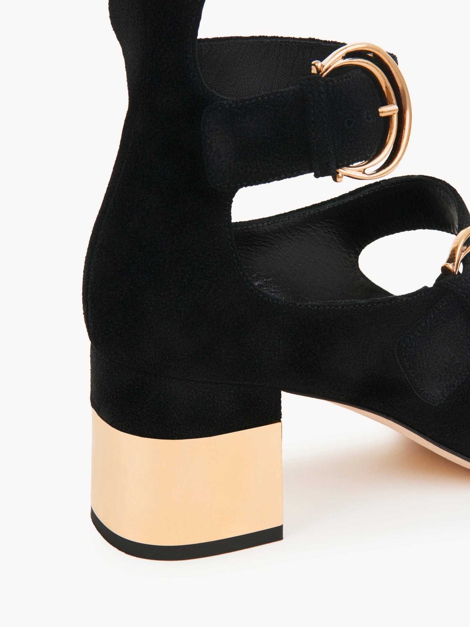 Chloé Woman Sandals Black Size 7 Leather In Black
