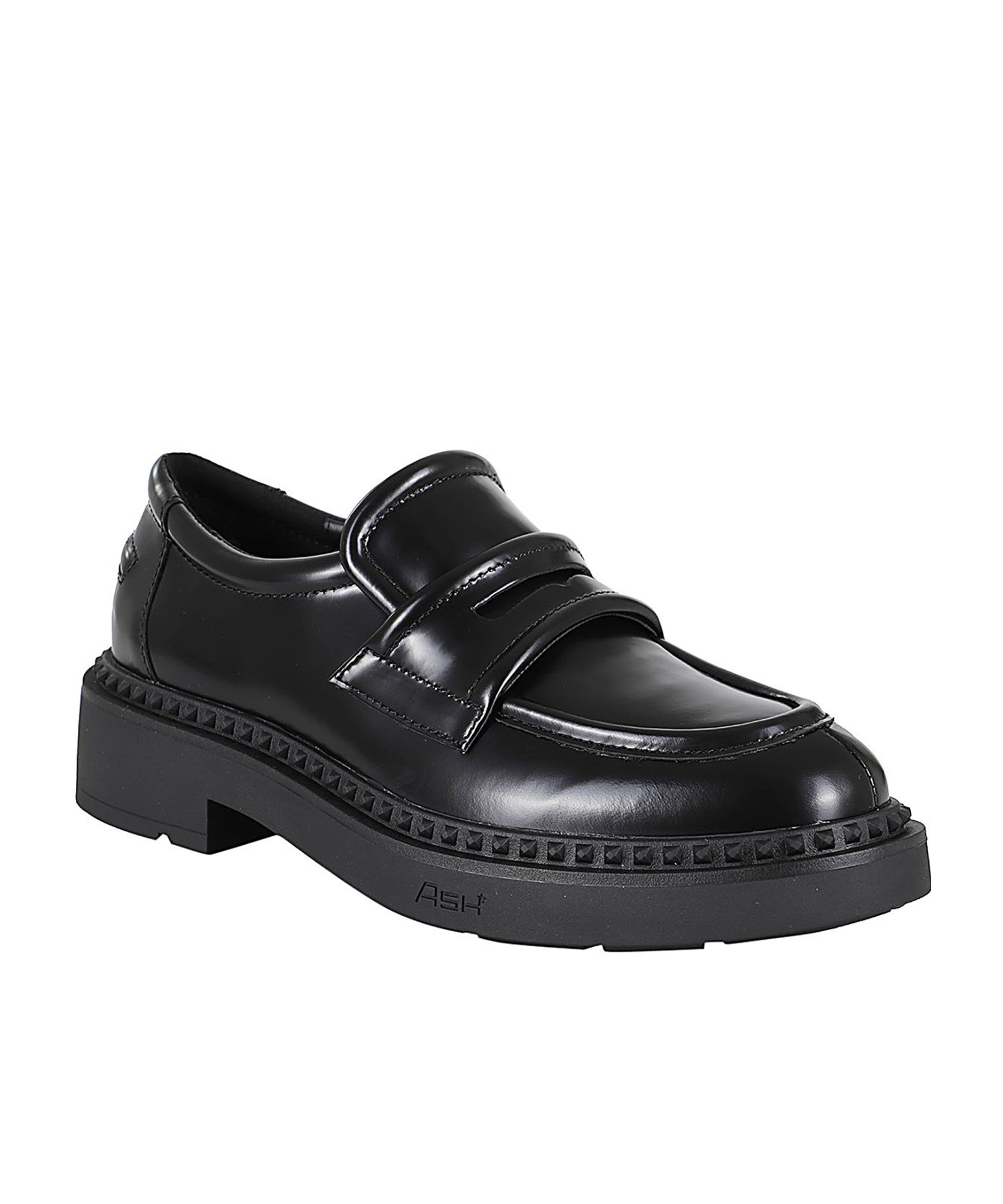 Ash Miracle Round Head Loafers In Black