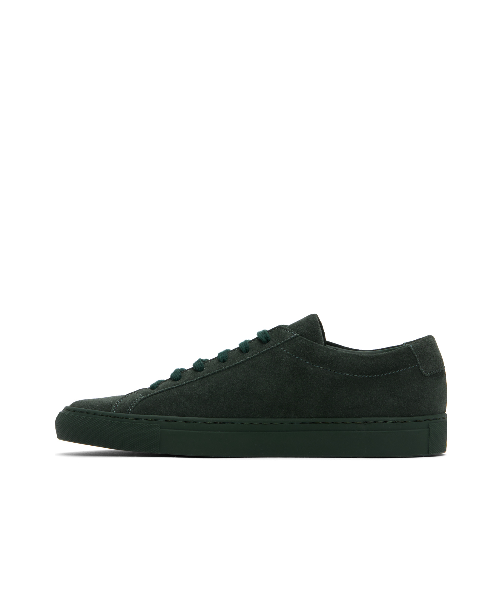 Common Projects Green Achilles Tonal Suede Sneakers In Black