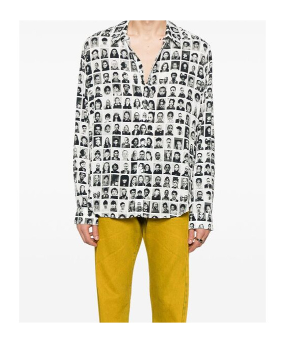 Shop Martine Rose Printed Shirt In White