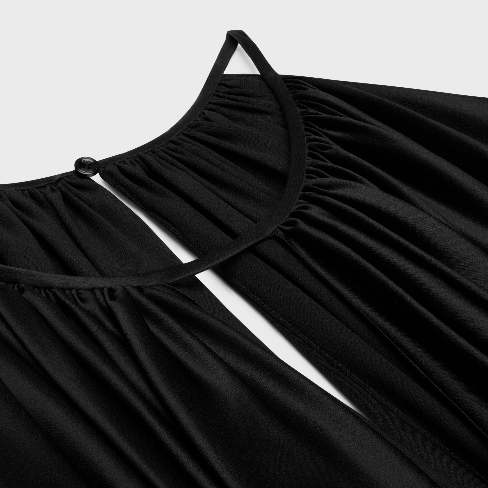 Celine Drop Crepe Jumpsuit In Black