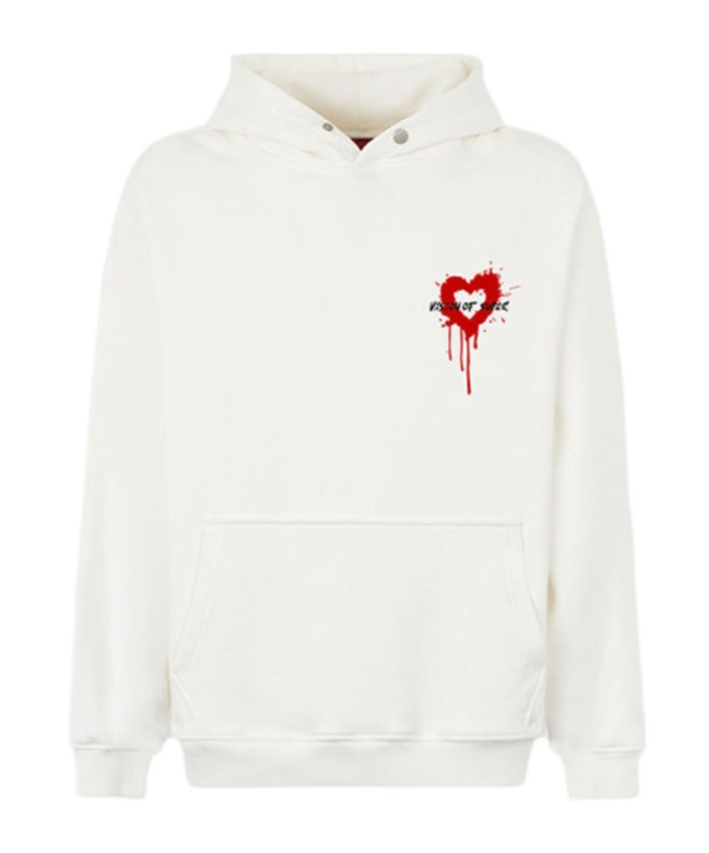Vision Of Super Hoodie With Puff Print On In White
