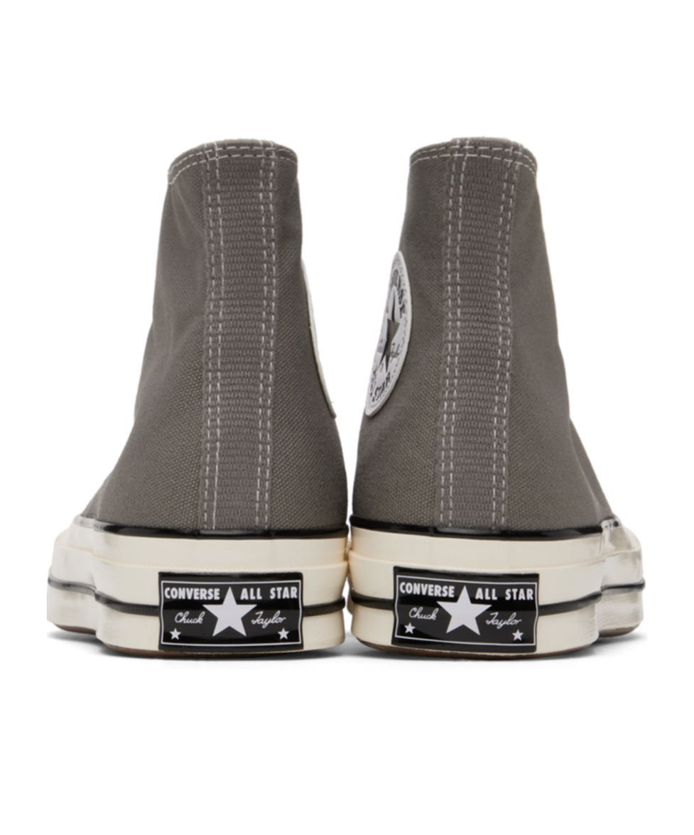 Converse Round Head Lace High-top Casual Sneakers In Black