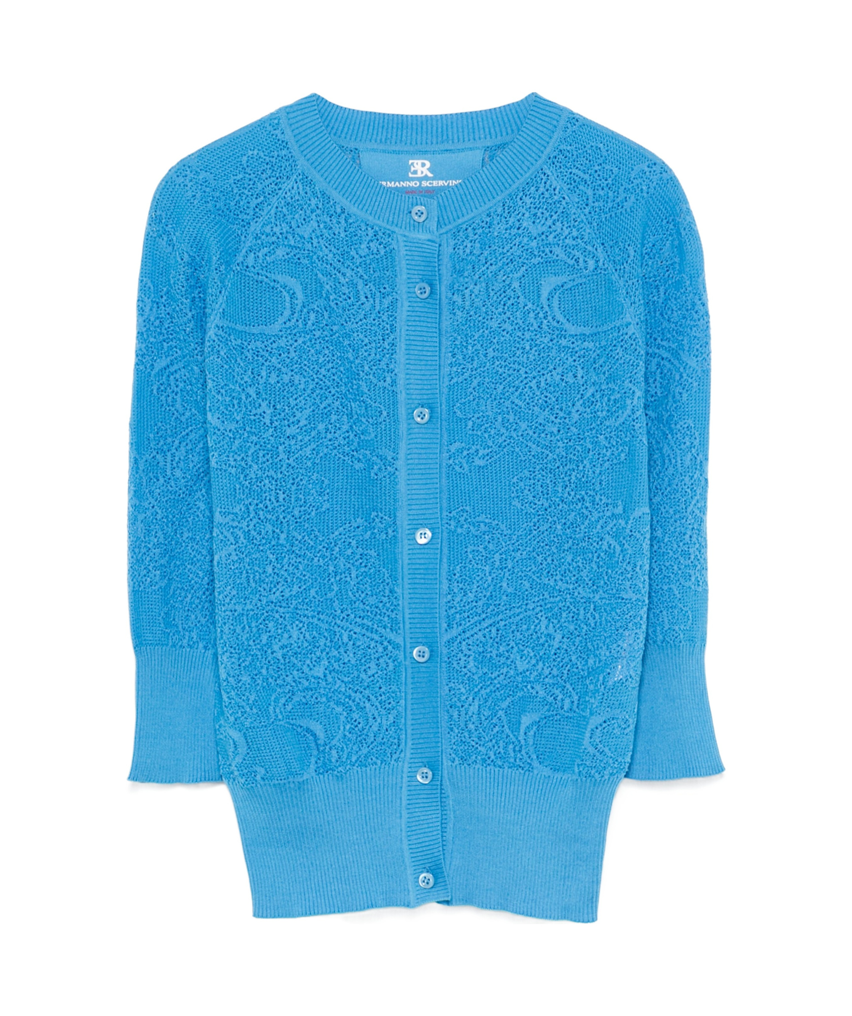 Ermanno Scervino Lace Cardigan In Blue