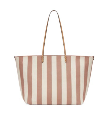 Fendi Beige Roll Large Reversible Shopper Bag Women In Nude