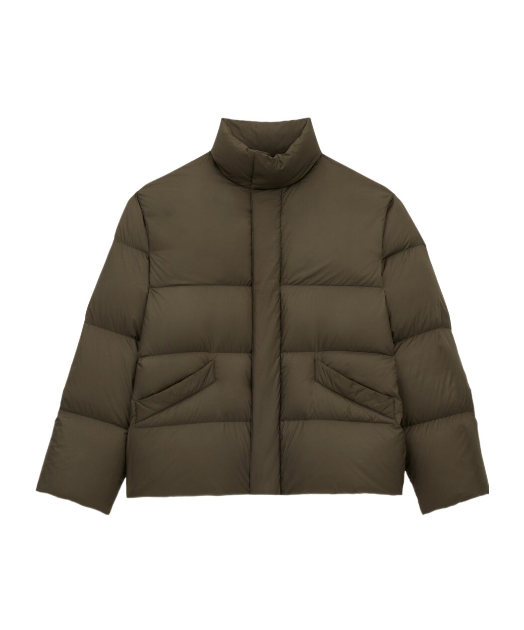 Saint Laurent Down Puffer Jacket In Water-repellent Canvas In Brown