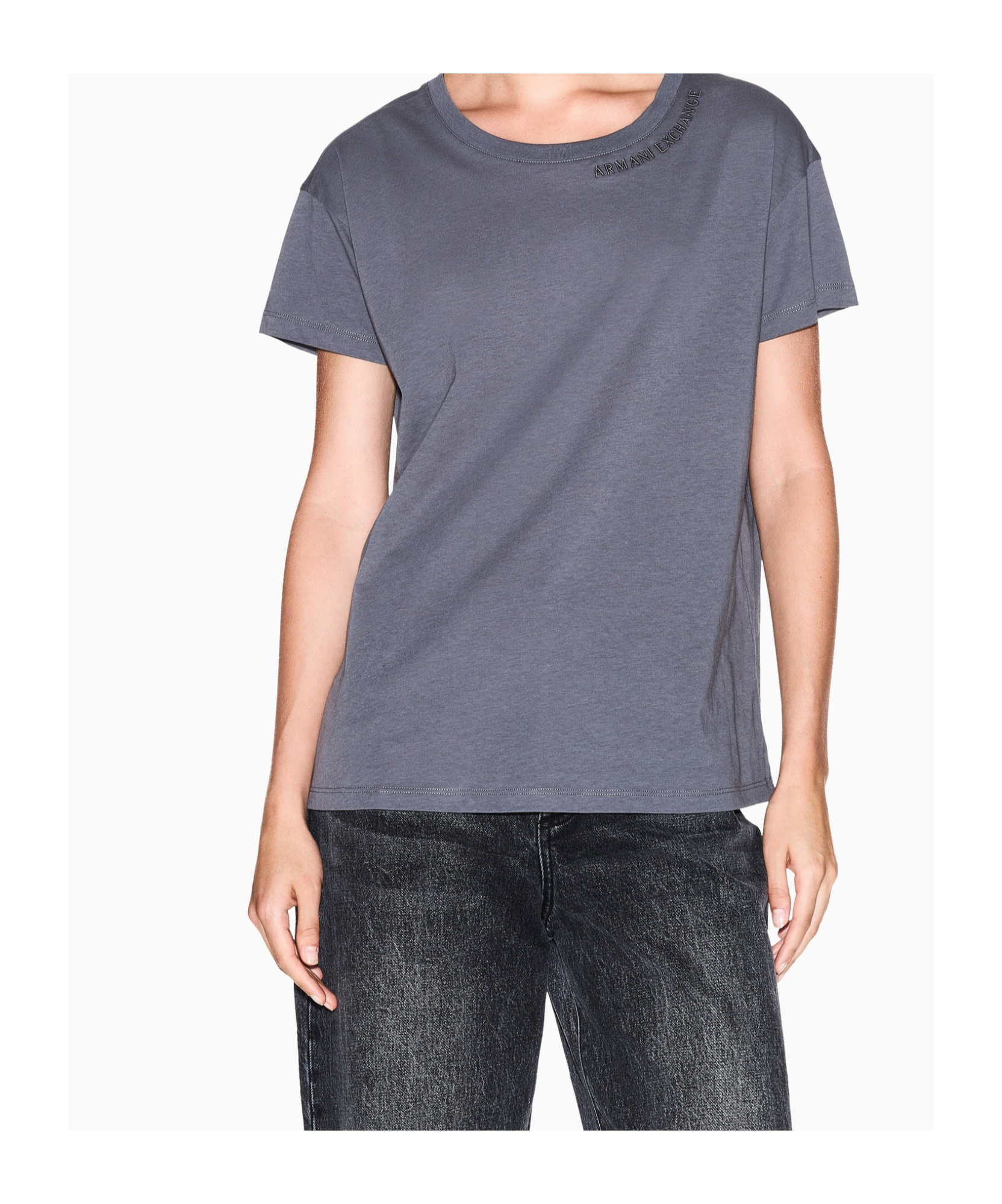 Armani Exchange Short Sleeve T-shirt In Blue