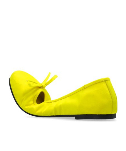 Balenciaga Shoe Clutch - - Satin - Black In Yellow