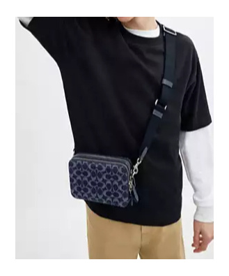 Shop Coach Charter 19 Messenger Bag In Black