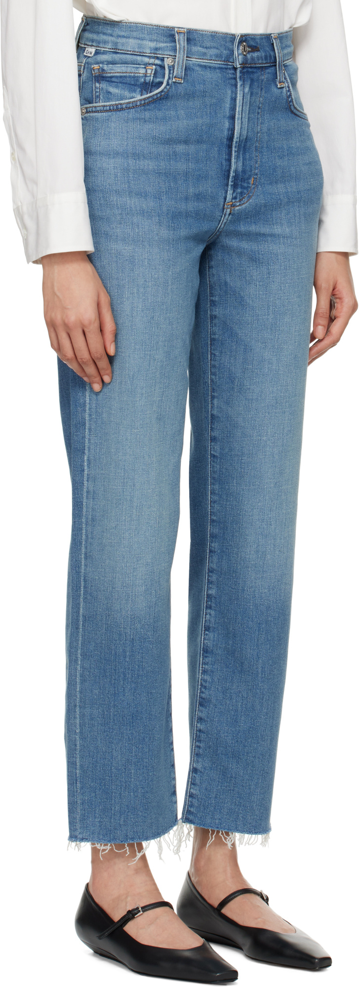 Shop Citizens Of Humanity Belt Loop Jeans In Blue