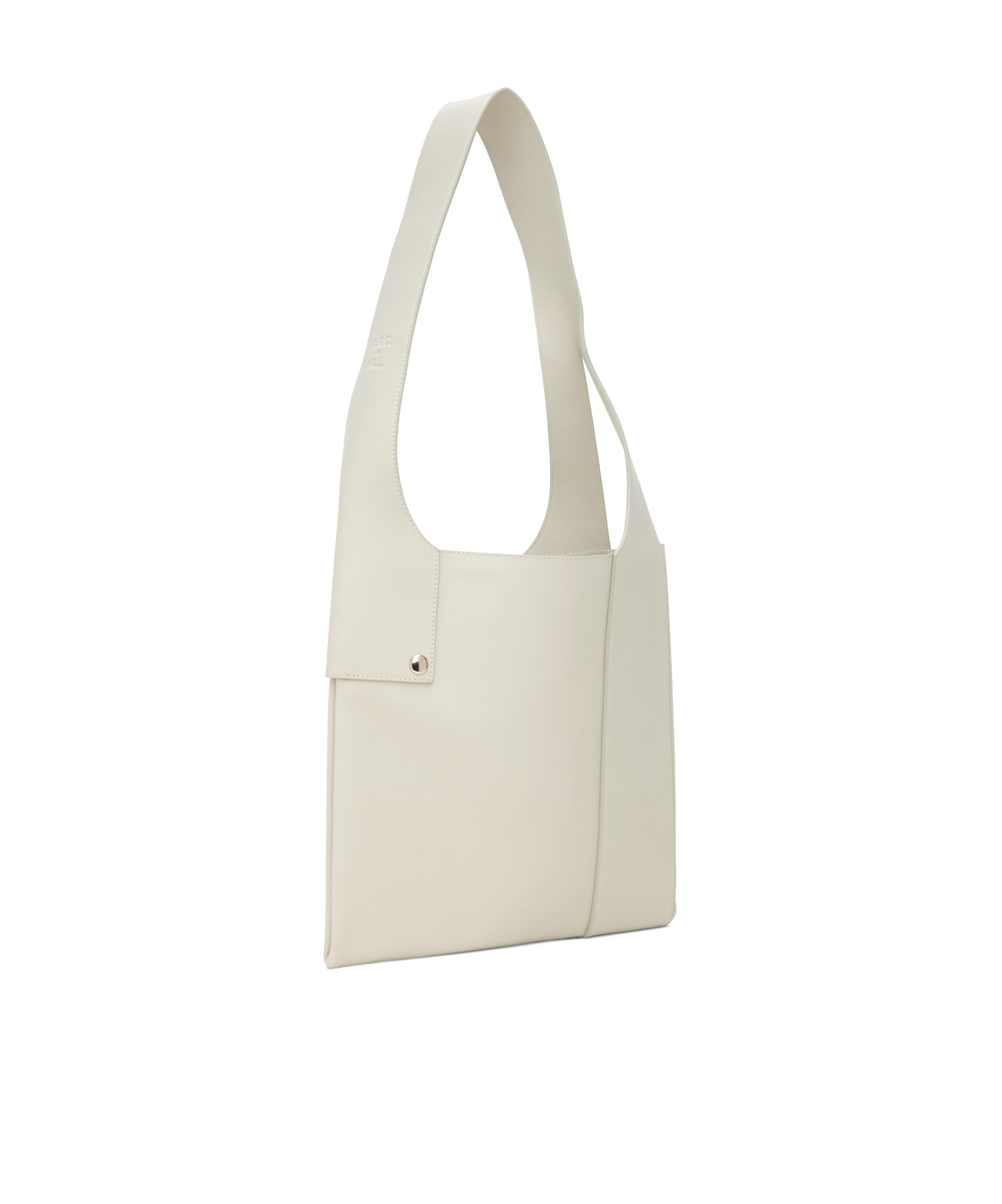 Apc Stitled Logo Shoulder Bag In Nude