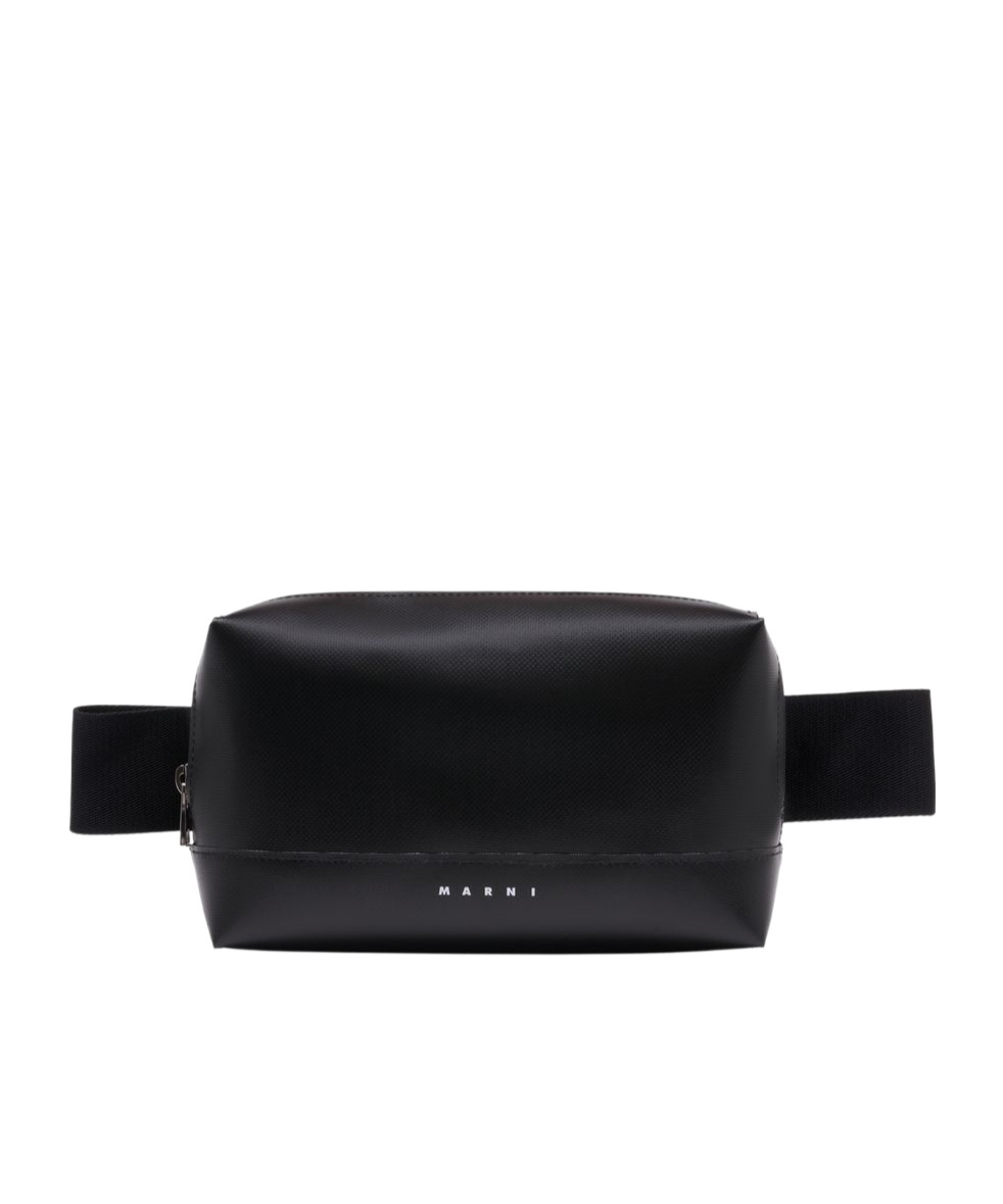 Marni Rectangular Crossbody Bag With Adjustable Strap In Black