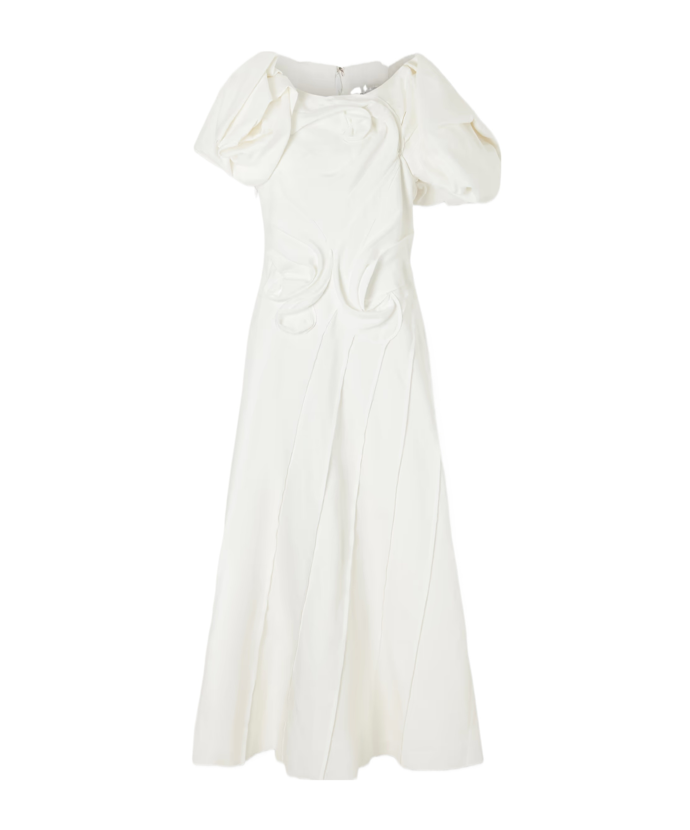 Gabriela Hearst Navi Linen Midi Dress In White