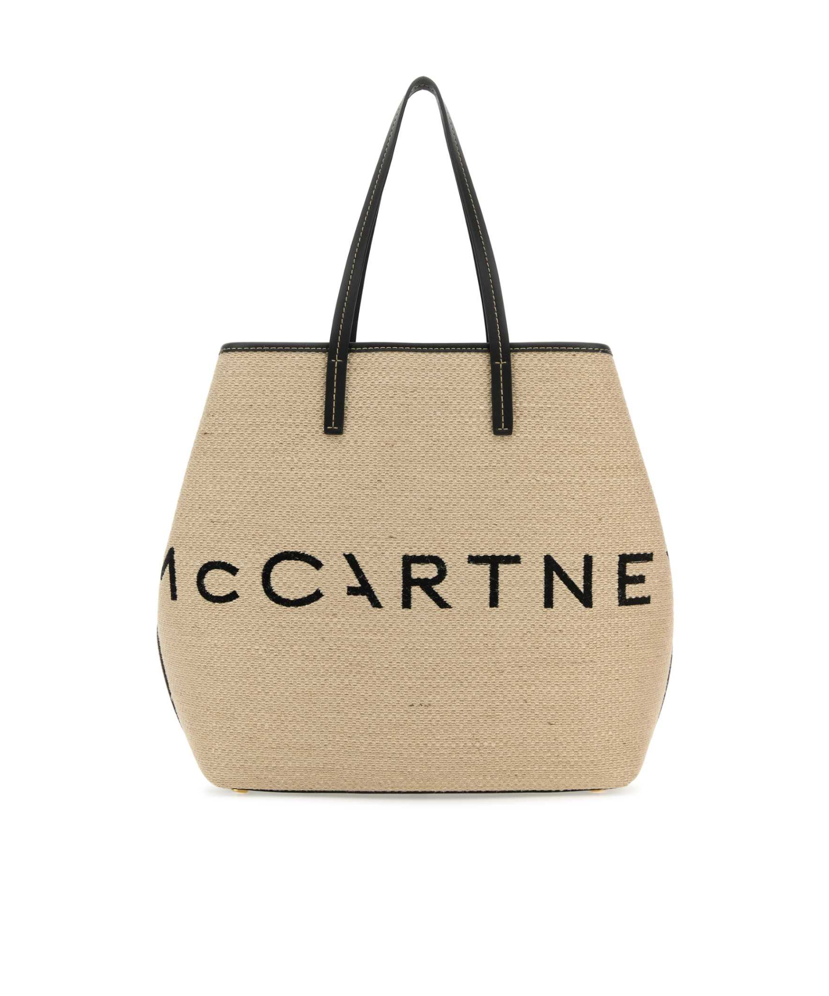 Stella Mccartney Jacquard-logo Tote Bag In Nude