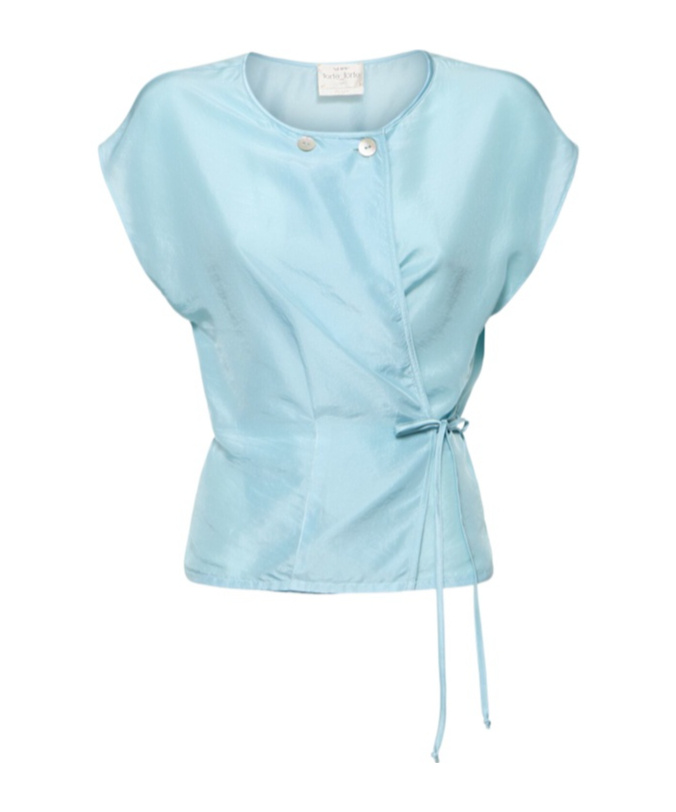 Shop Forte Forte Habotai Silk Crossed Top