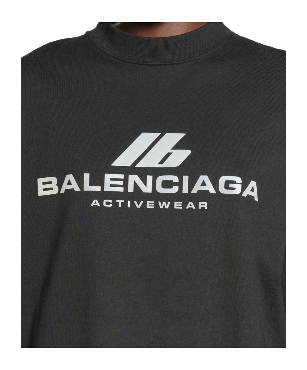 Balenciaga Close-fitting Activewear T-shirt Clothing In Black
