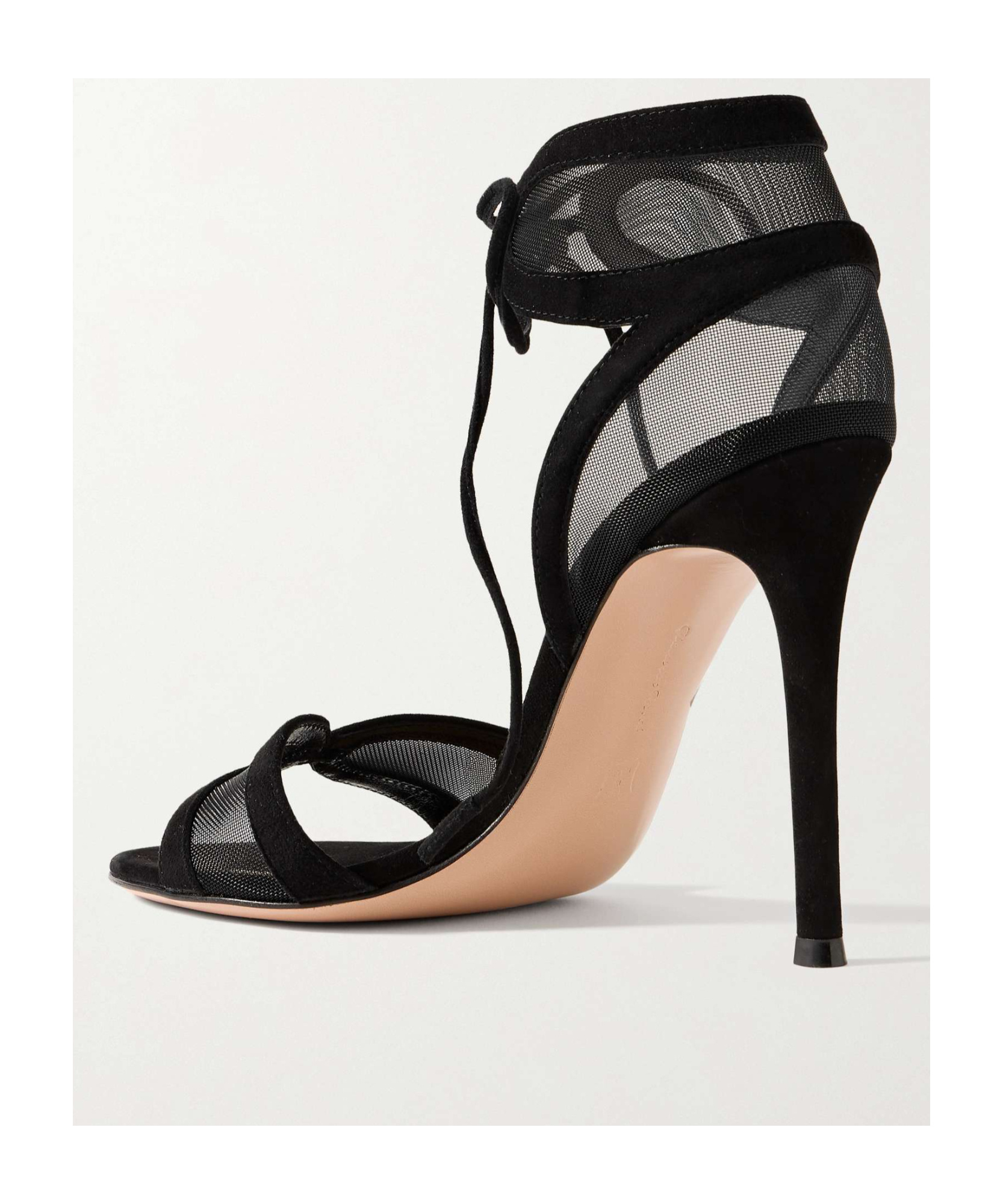 Shop Gianvito Rossi Open Toe High Heel Sandals In Black