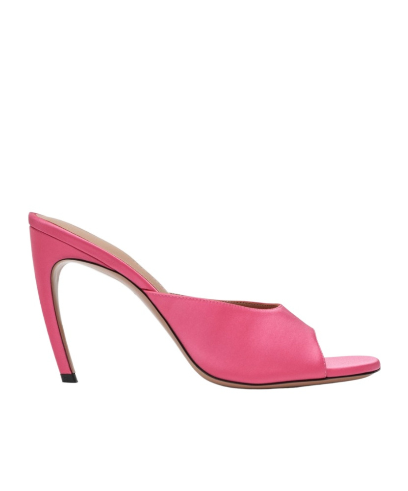 Attico Round-toe High-heeled Sandals In Pink