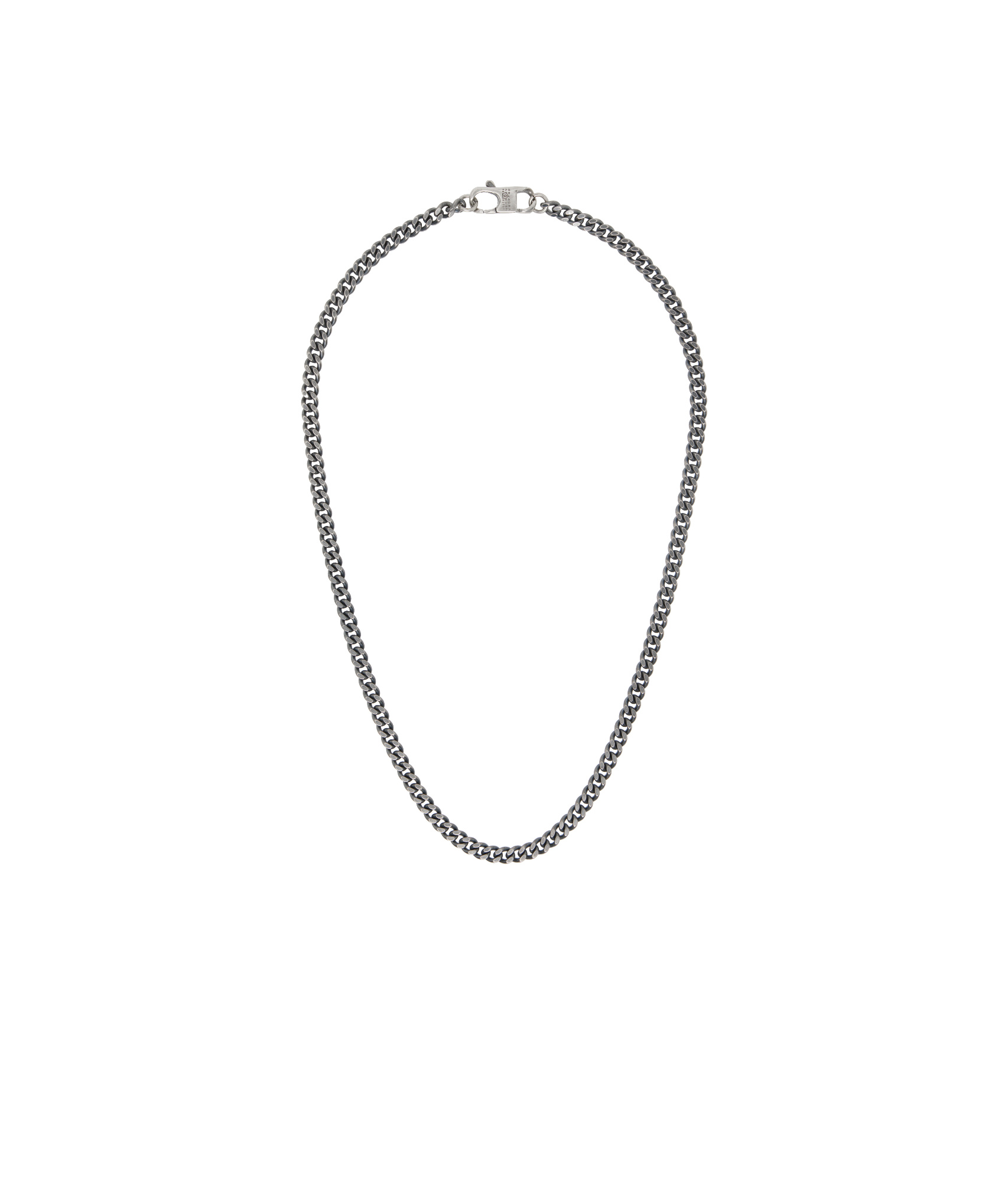 Mm6 Maison Margiela Curb Chain Necklace In Gray