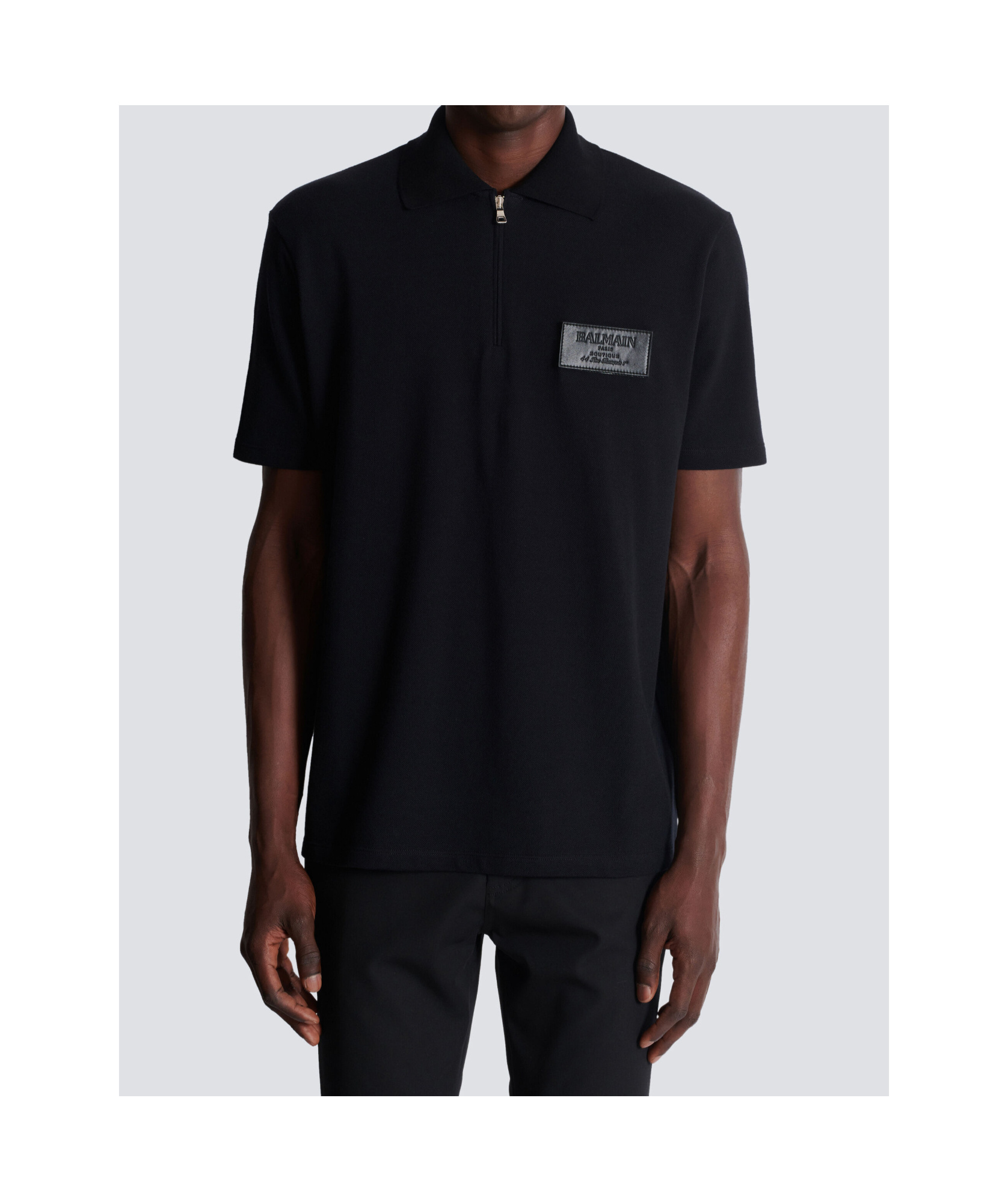 Balmain Polo With Logo In Black