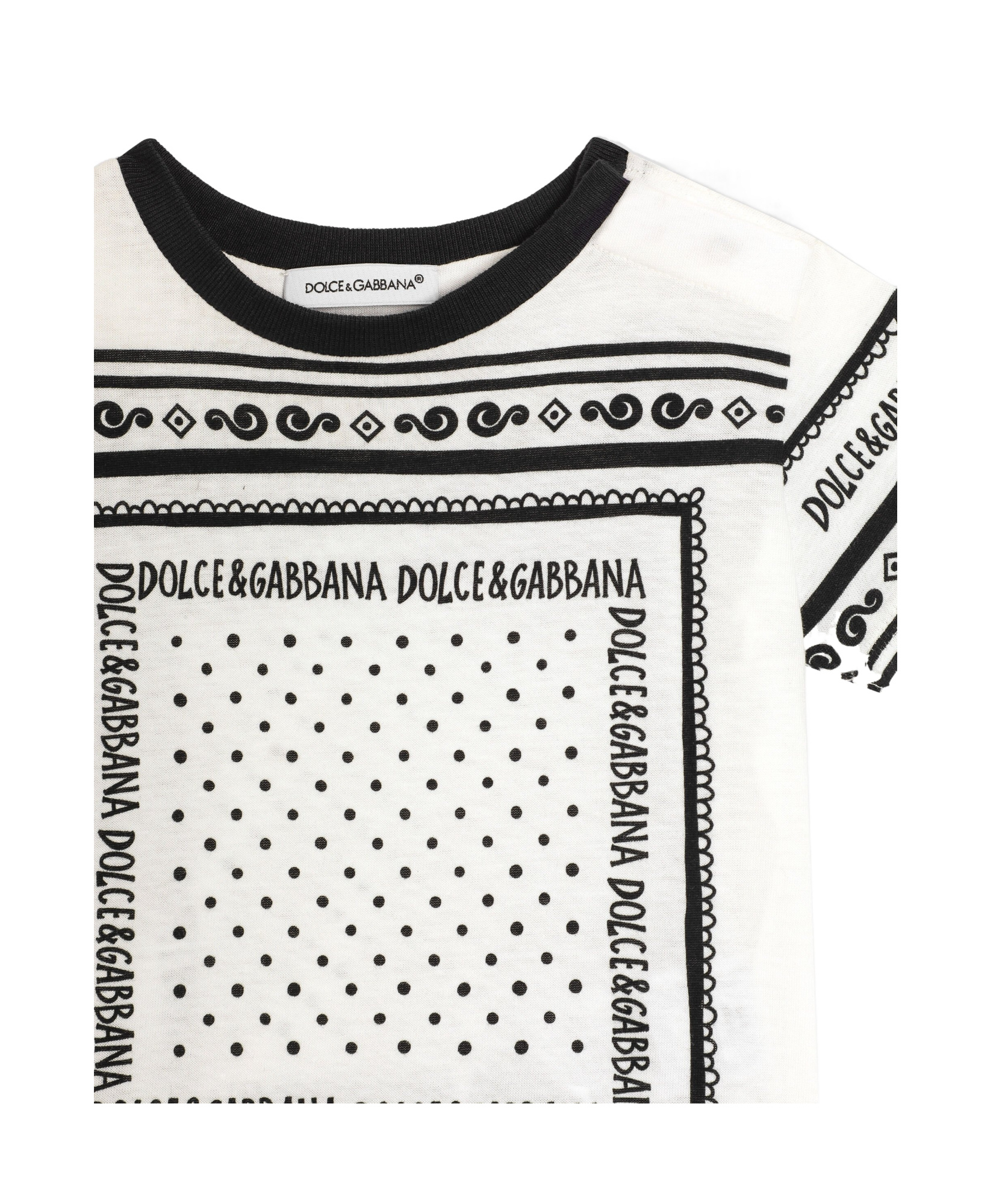 Dolce & Gabbana Bandana Printed Jersey T-shirt In White