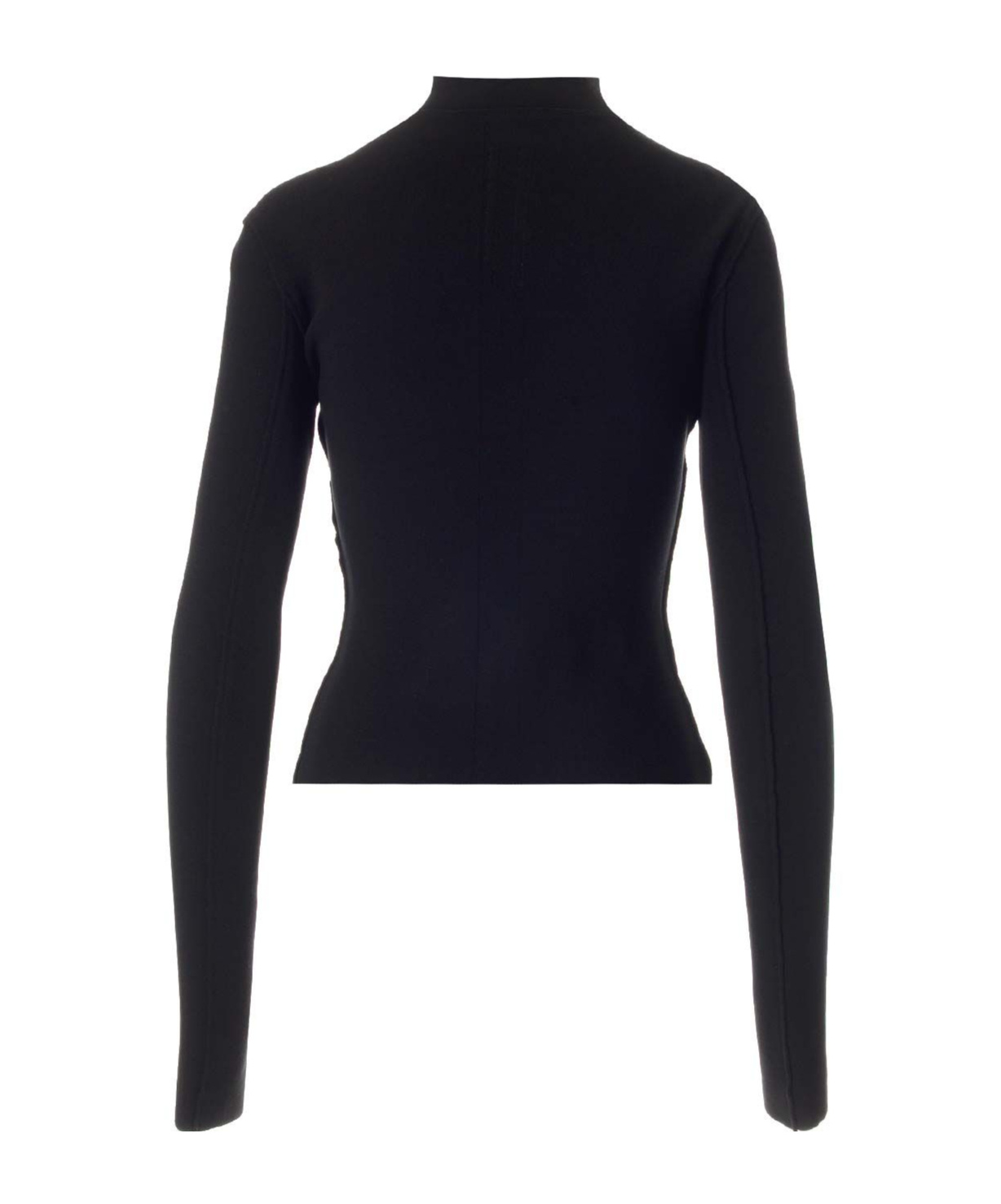 Rick Owens Zip-front High-neck Jacket In Black