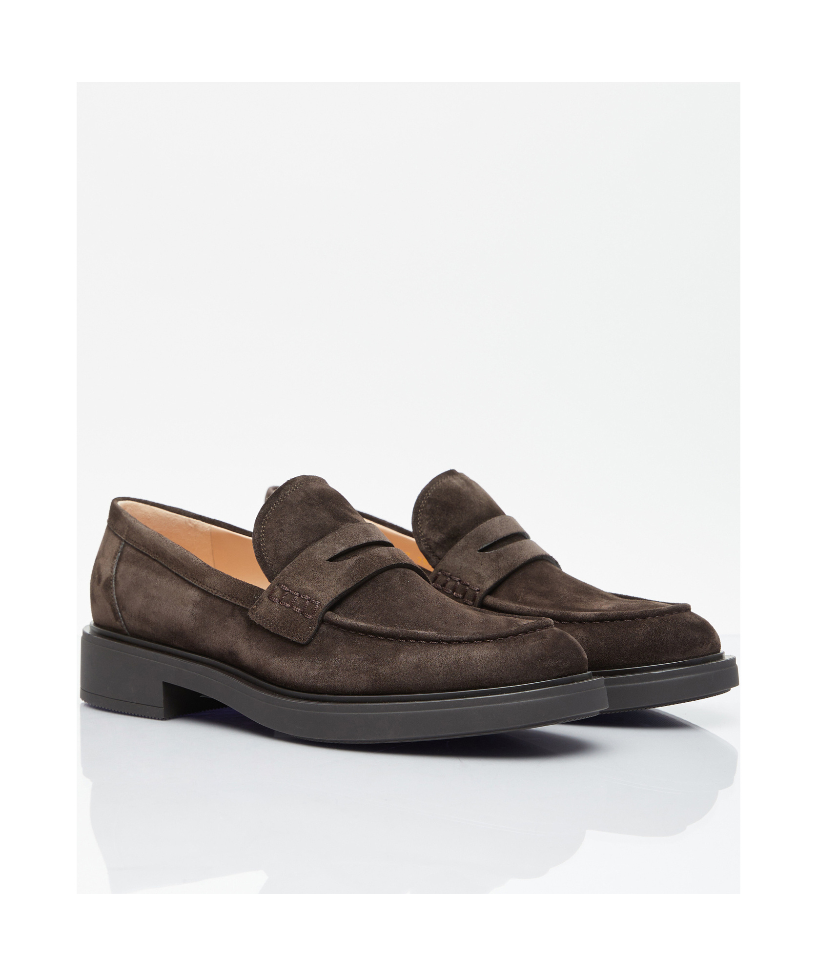 Gianvito Rossi Harris Shearling-lined Suede Loafers In Black