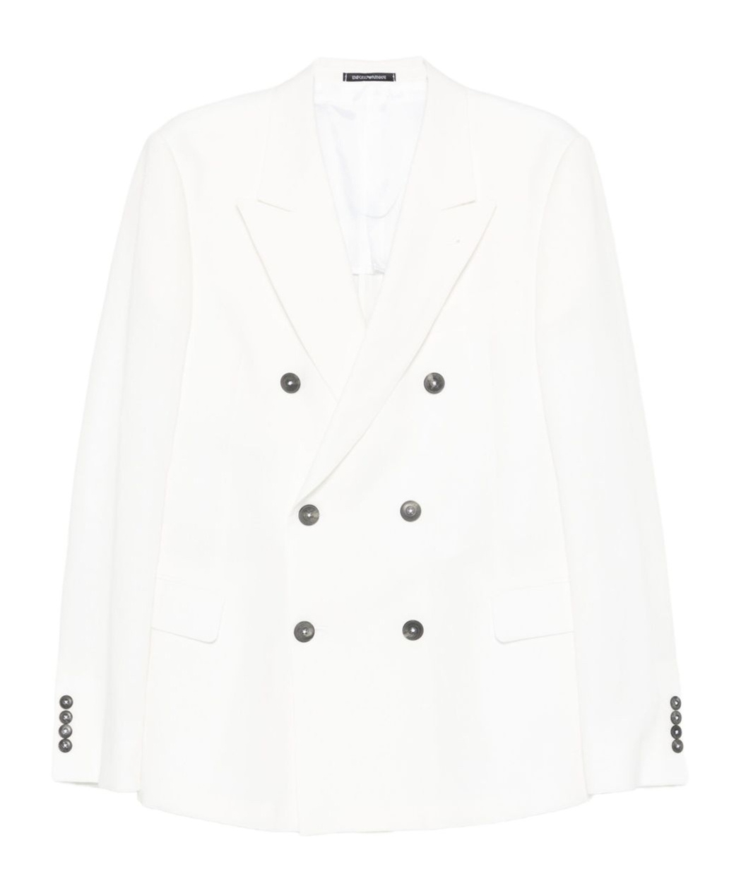 Emporio Armani Double-breasted Blazer Featuring Buttoned Cuffs In White
