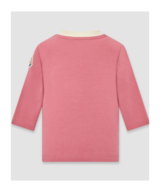 Moncler Printed Long-sleeved T-shirt In Pink