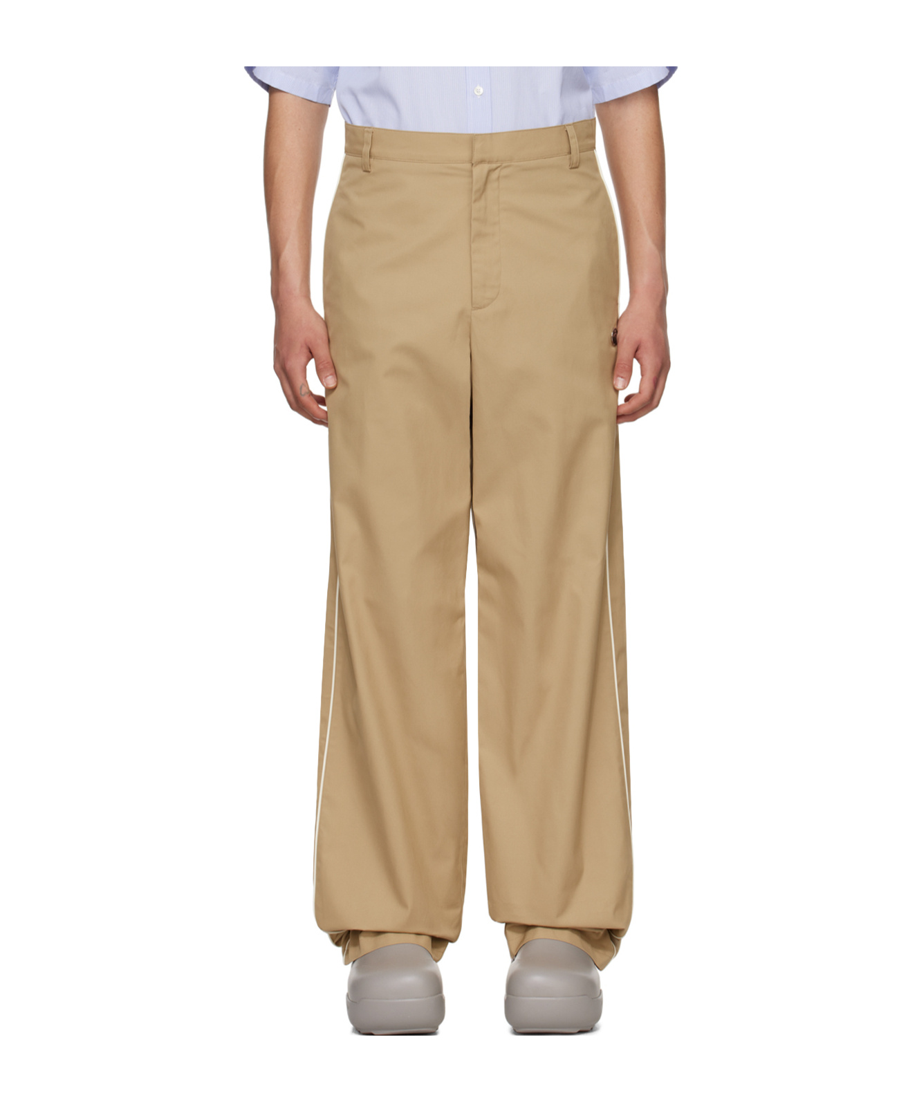 Ambush Tan Sponge Trousers In Nude