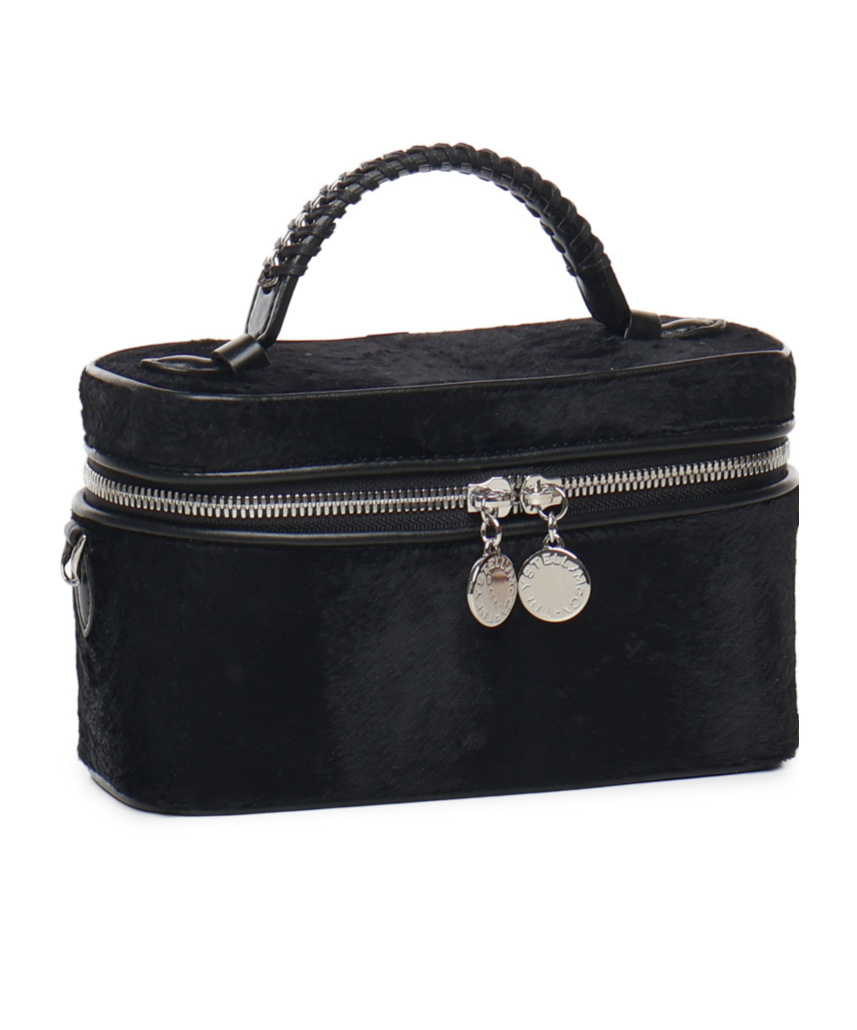 Stella Mccartney Chain Zipper Shoulder Bag In Black