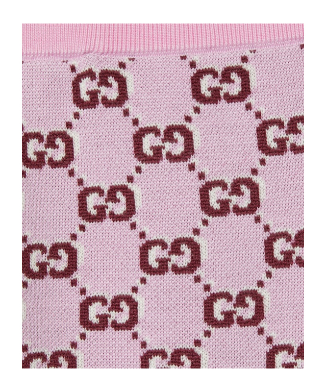 Gucci Gg Wool-blend Jacquard Miniskirt In Pink