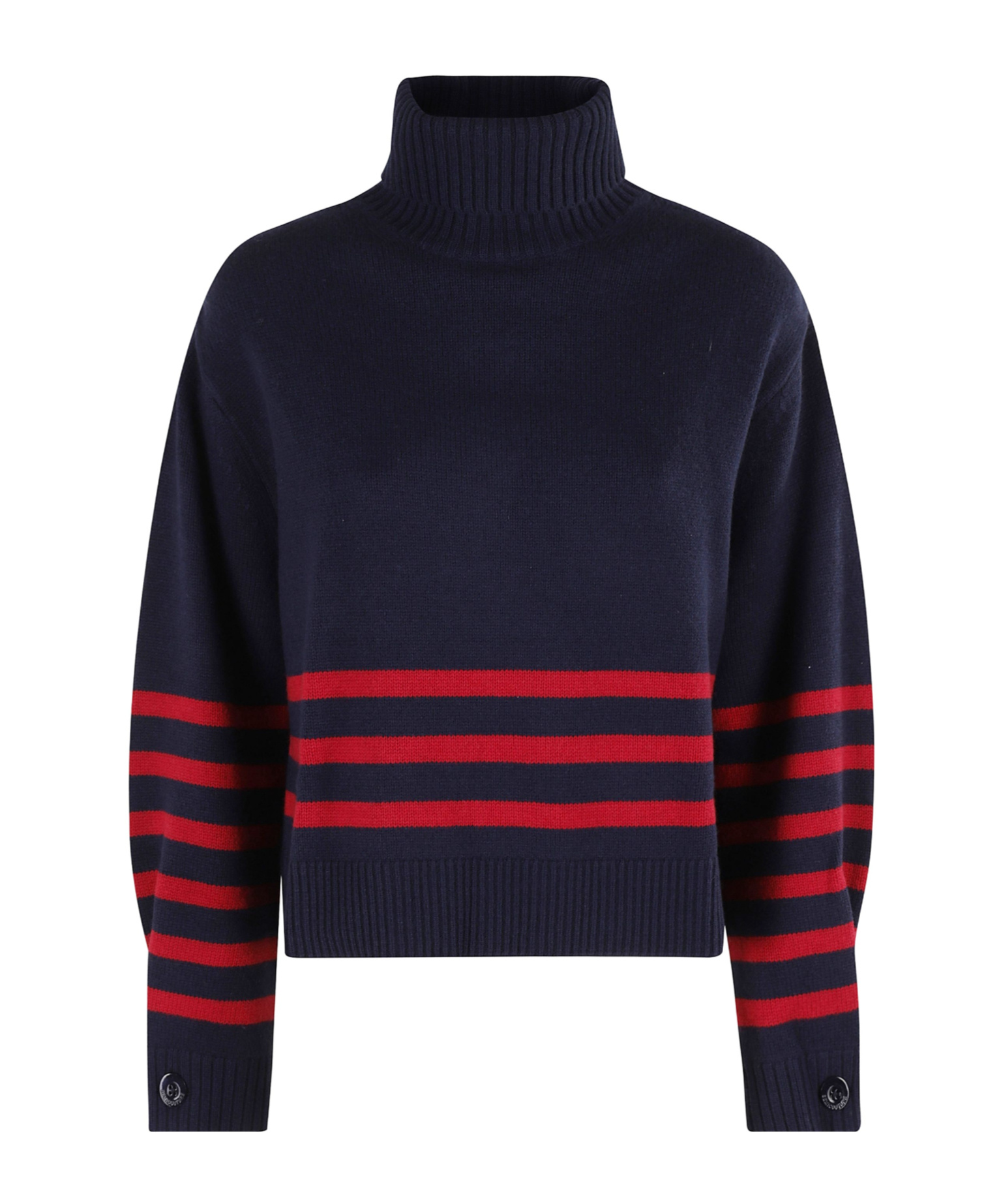 Semicouture Turtleneck Long Sleeve Sweater In Black