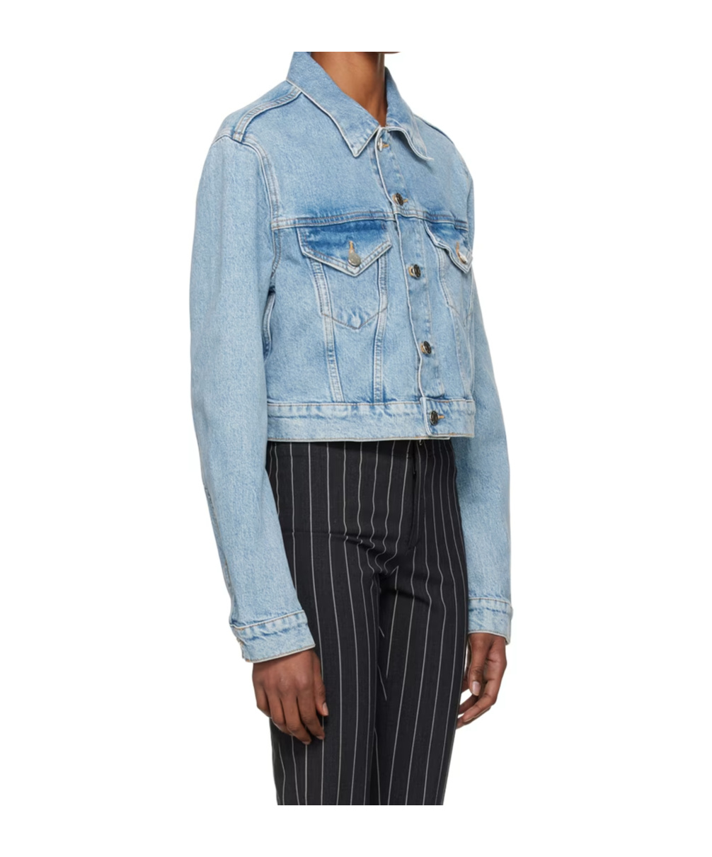 Filippa K Buttoned Cropped Denim Jacket In Blue