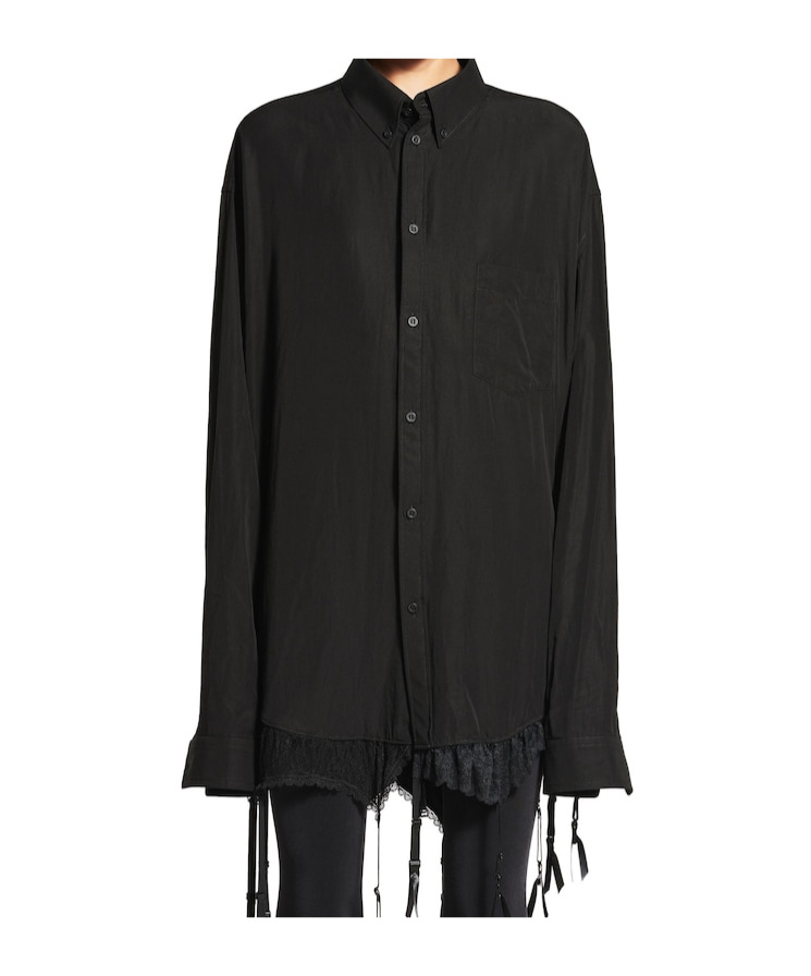 Shop Balenciaga Women's Lingerie Shirt In Black