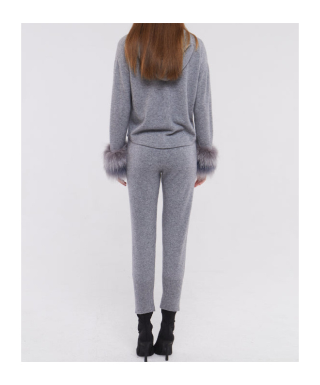 Izaak Azanei Long-sleeved Sweater In Gray