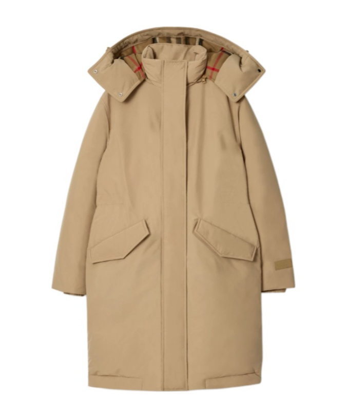 Burberry Down-filled Coat In Brown