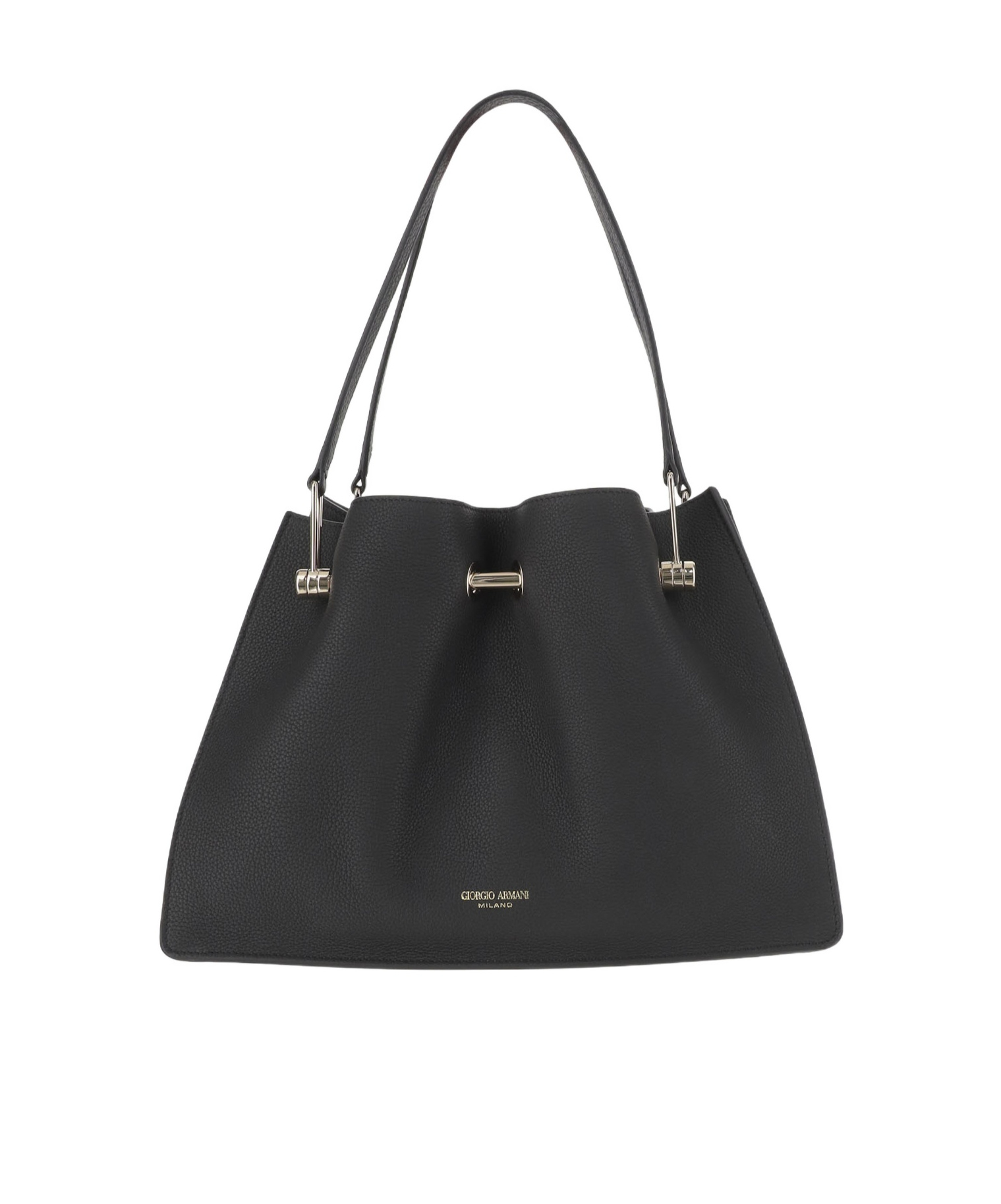 Shop Giorgio Armani Bar-detail Tote Bag In Black