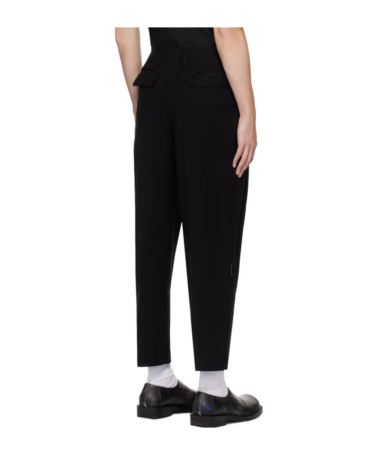 Ader Error Uncrimped Waist Casual Pants In Black
