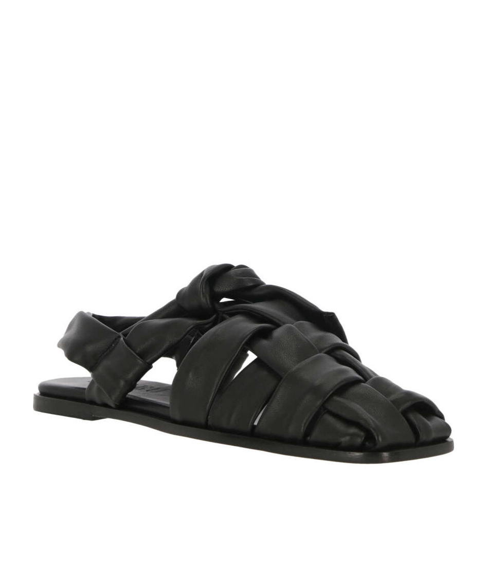 HEREU HEREU INTERWOVEN KNOTTED T-BAR SANDALS