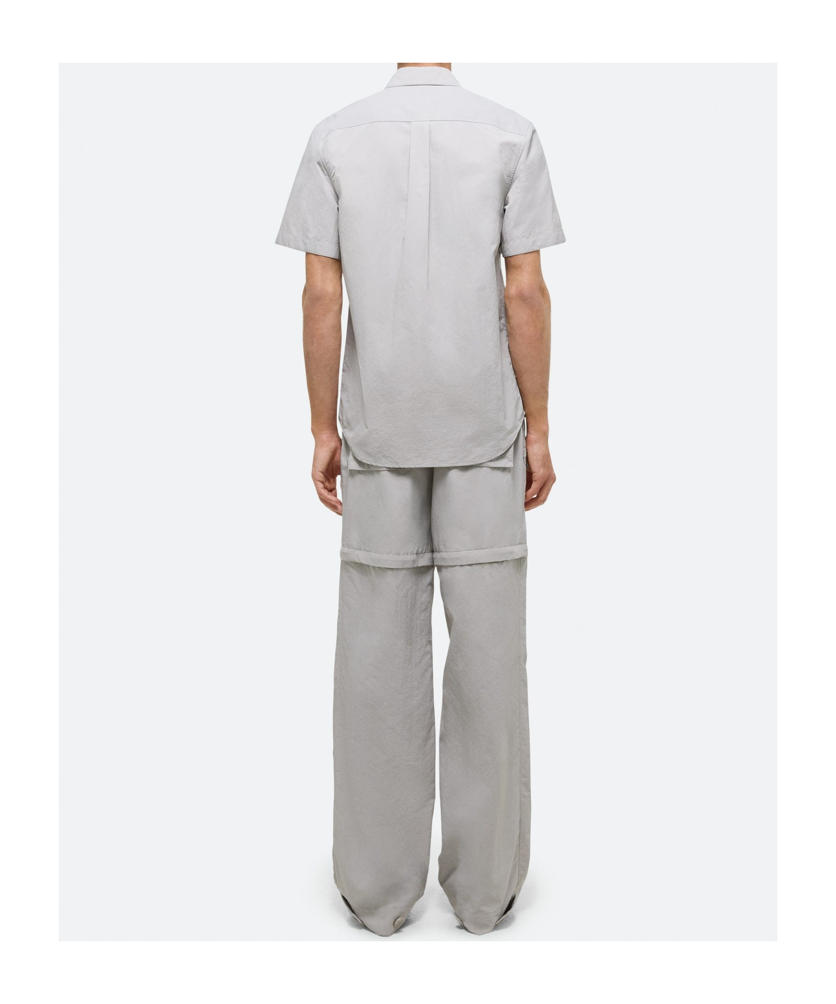 Helmut Lang Short Sleeve Layered Pocket Shirt In White