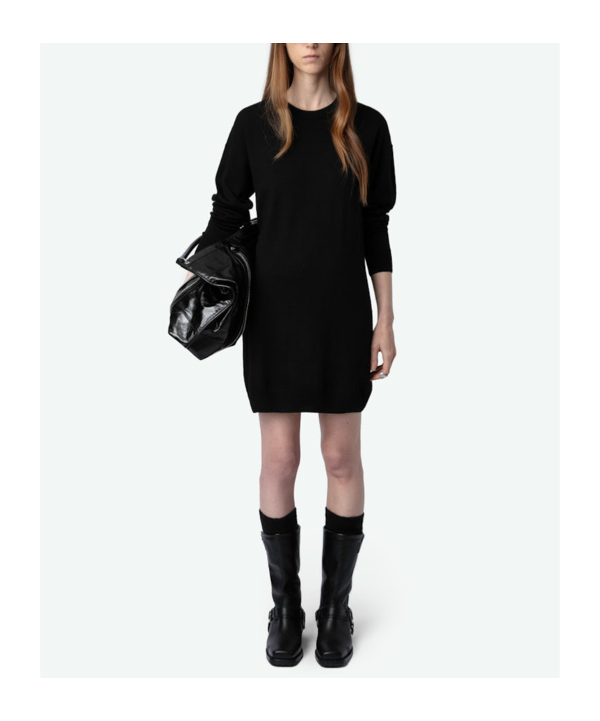 Zadig & Voltaire Long-sleeved Dress In Black