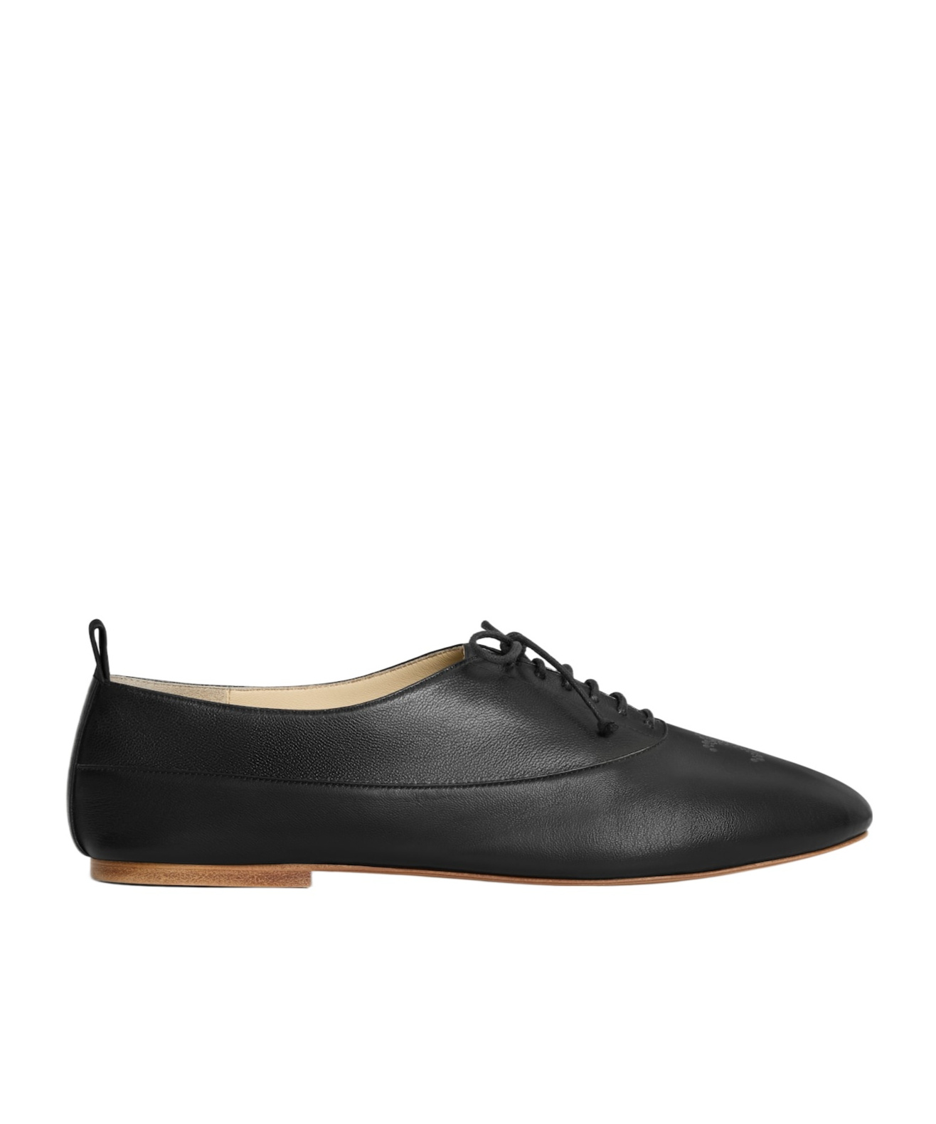 Celine Lise Perforated Triomphe Richelieu In Lambskin In Black
