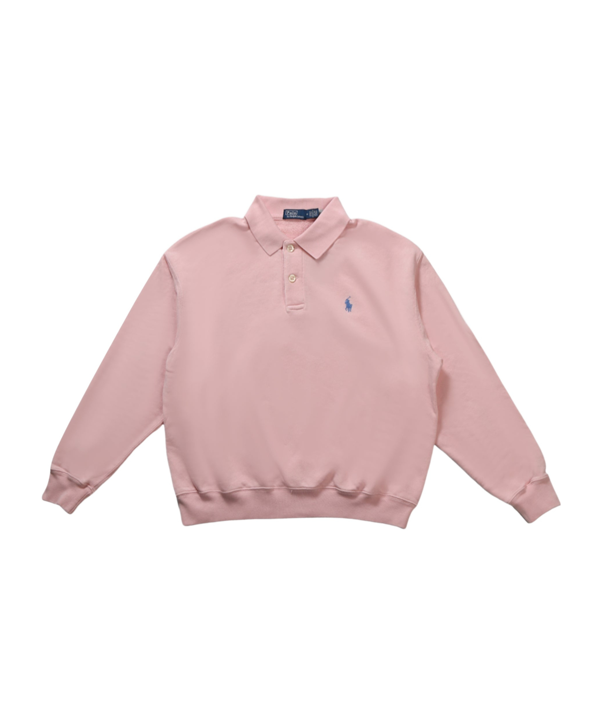 Polo Ralph Lauren Knit Collar-sweatshirt In Pink Sand